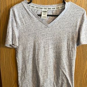 Mixed color PINK v-neck tee